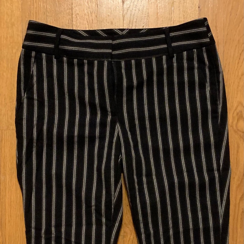 Ann Taylor LOFT Navy Striped Trousers